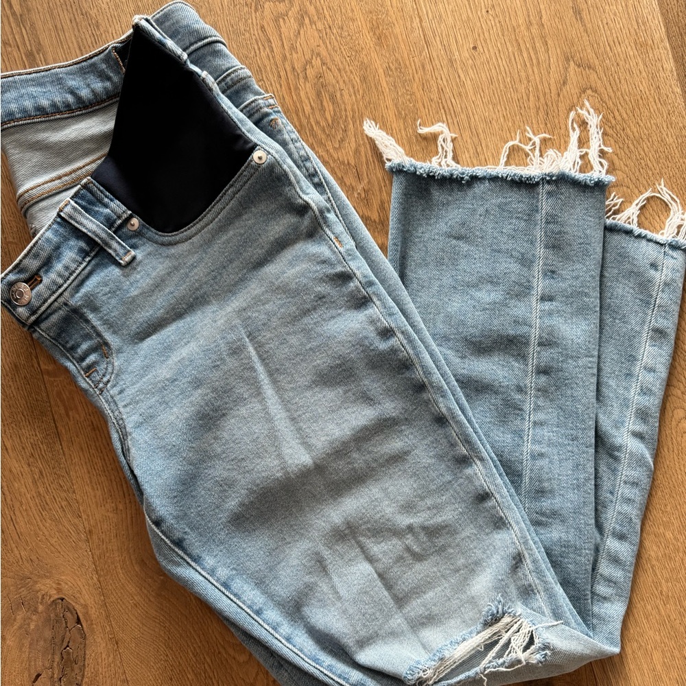 Madewell side panel maternity jeans